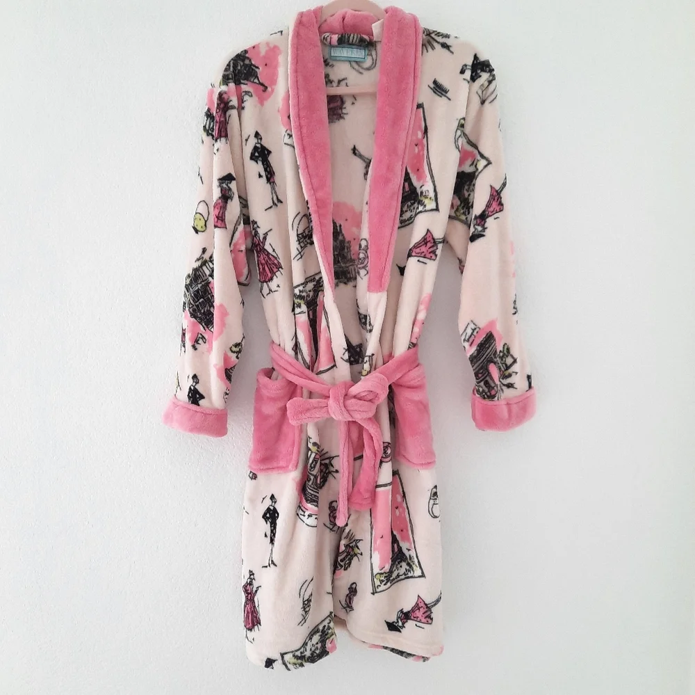 Waverly Pink Paris France Parisian Robe S/M